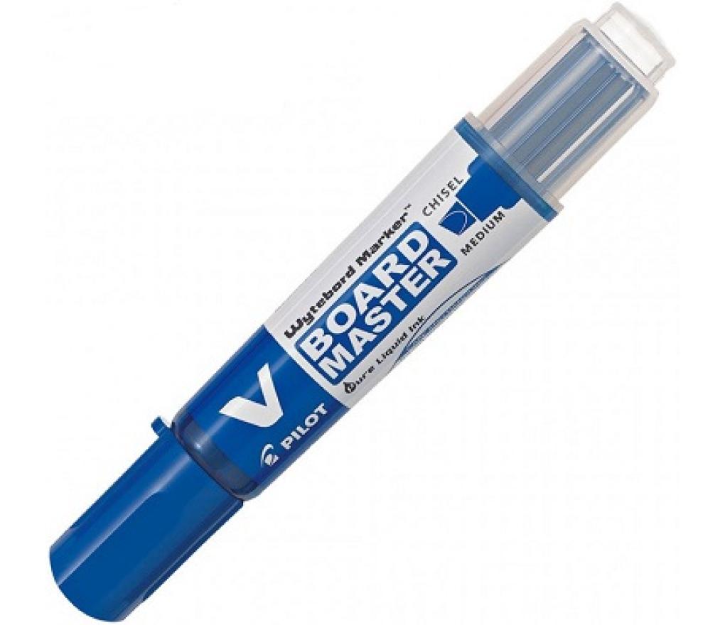 Whiteboardstift Pilot V-board master schuine punt blauw - Per stuk