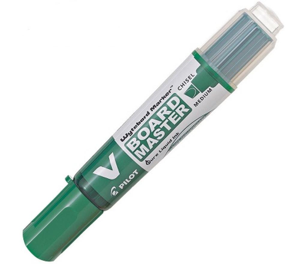 Whiteboardstift Pilot V-board master schuine punt groen - Per stuk