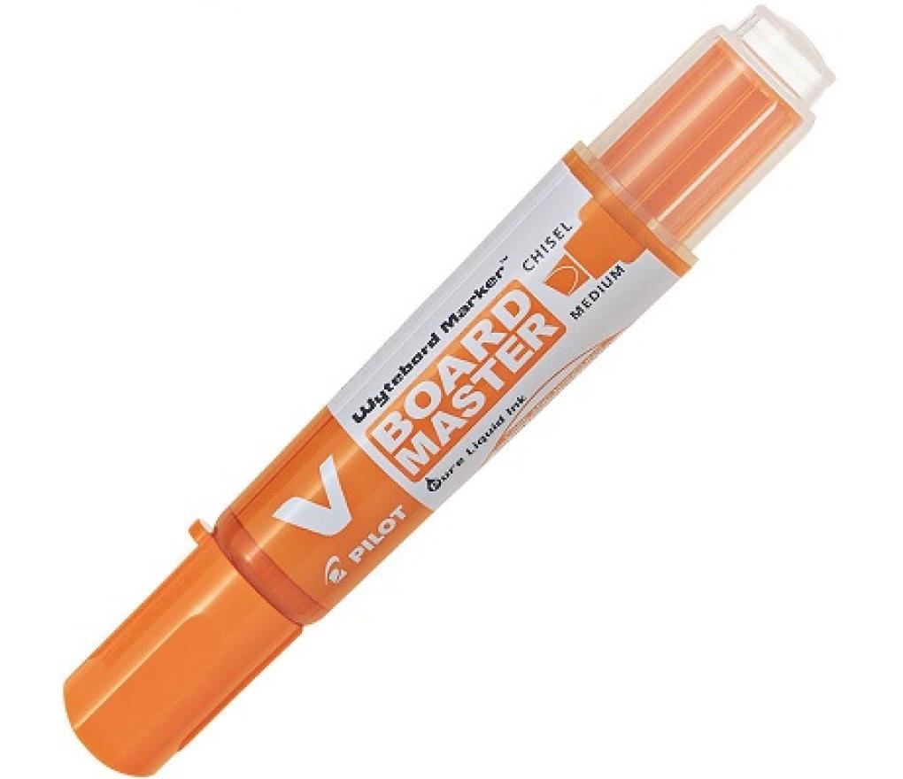 Whiteboardstift Pilot V-board master schuine punt oranje - Per stuk
