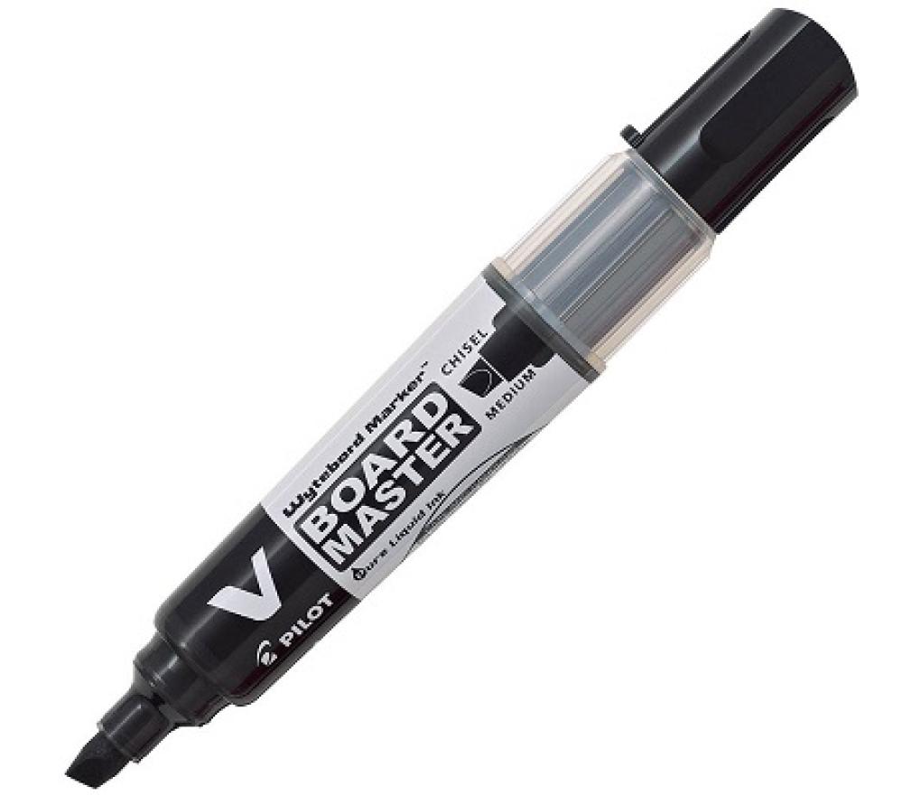 Whiteboardstift Pilot V-board master schuine punt zwart - Per stuk