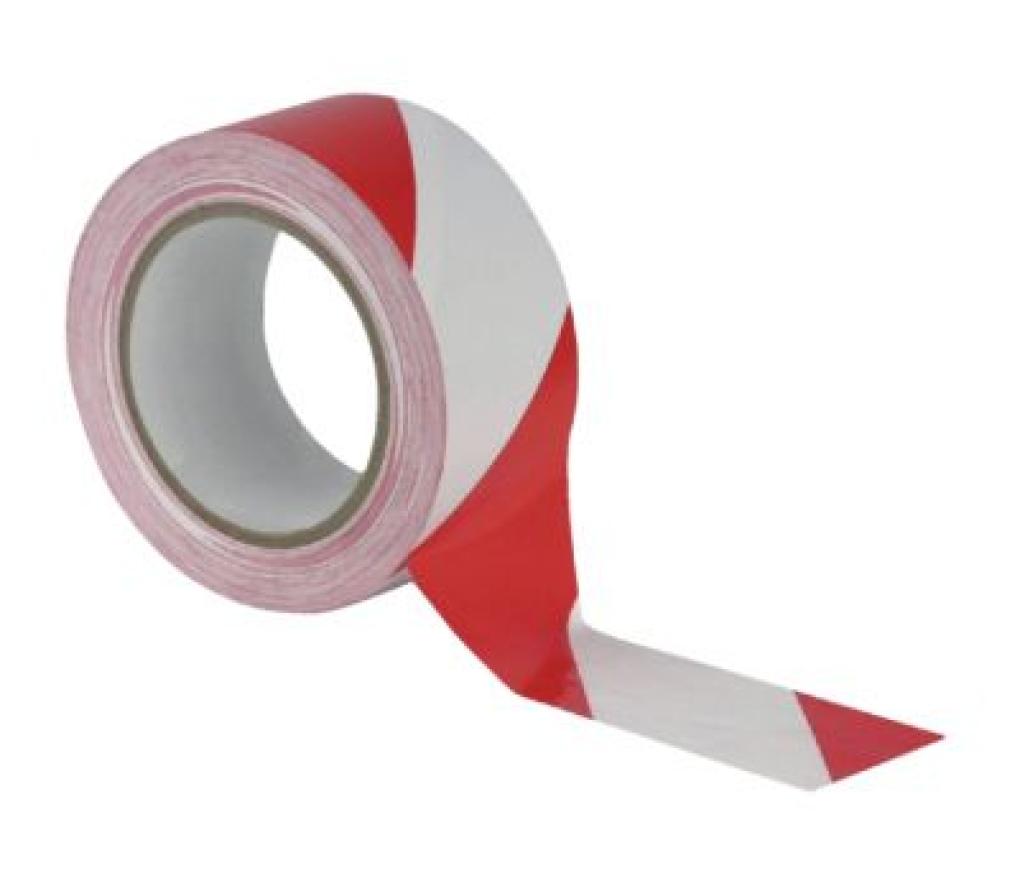 Signalisatieband niet zelfklevend rood/wit 80 mm x 250 m - Per stuk