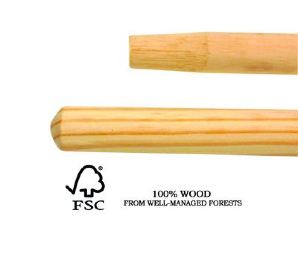Borstelsteel ongelakt hout 140 x 2,35 cm - Per stuk