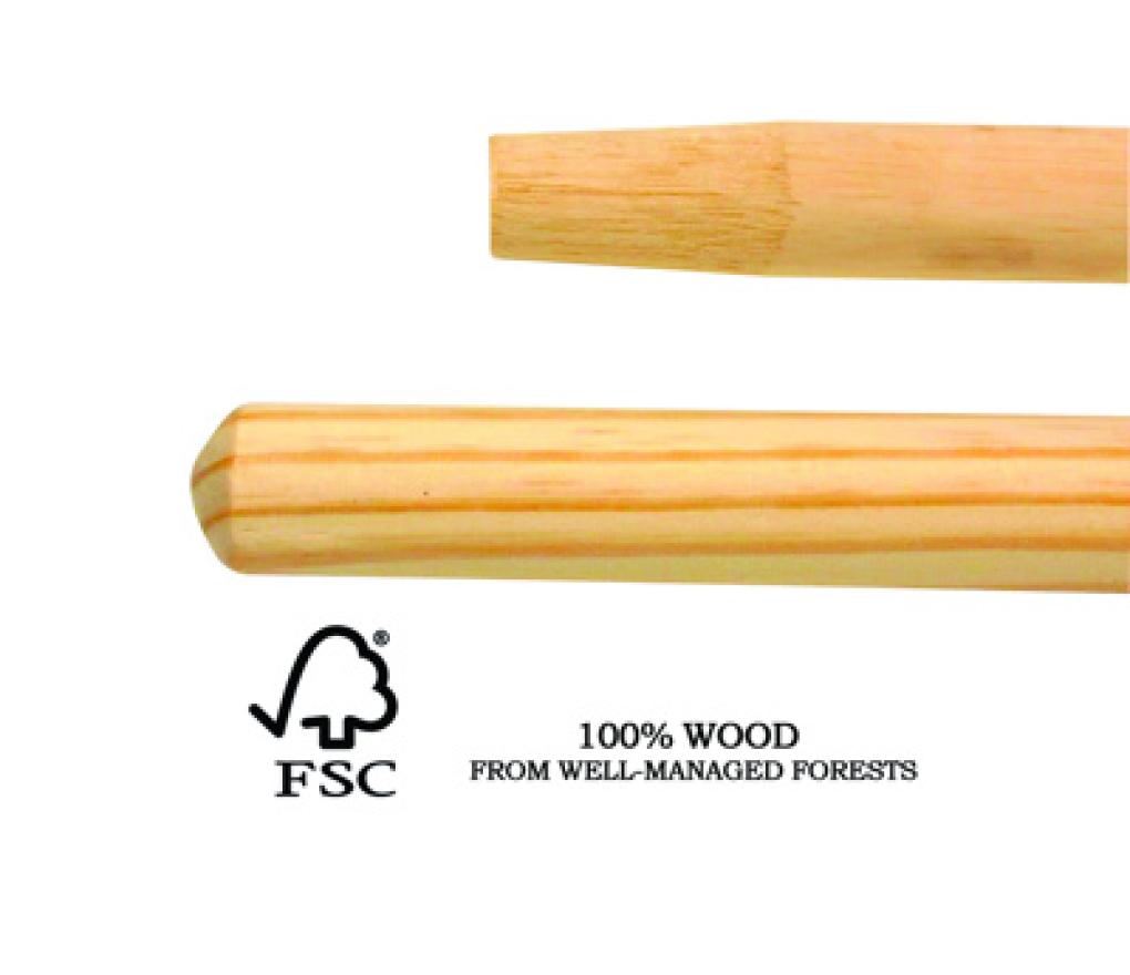 Borstelsteel ongelakt hout 150 x 2,25 cm - Per stuk