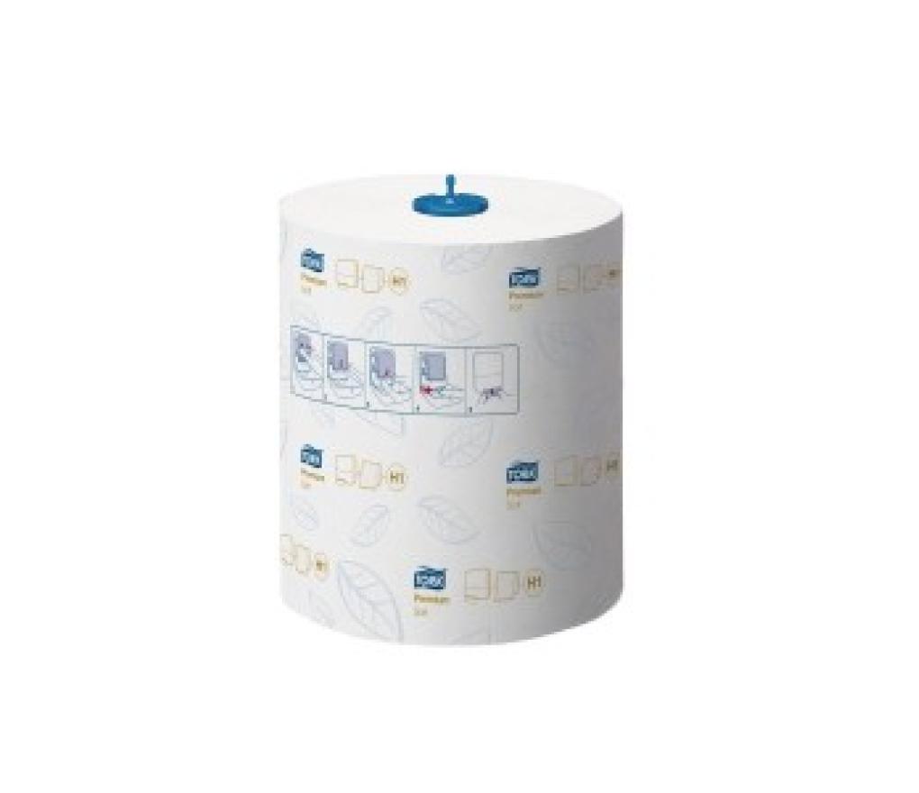 Handdoek 2-laags Tork H1 op rol 21 cm x 100 m Premium Soft doos/6 rollen - Per pak