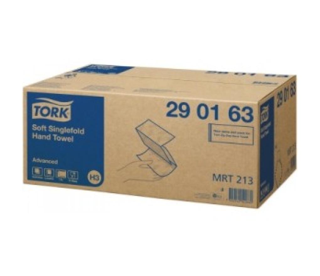 Handdoek Tork H3 ZZ-gevouwen 23 x 25 cm Advanced Soft wit 2-laags vel/3750 - Per pak