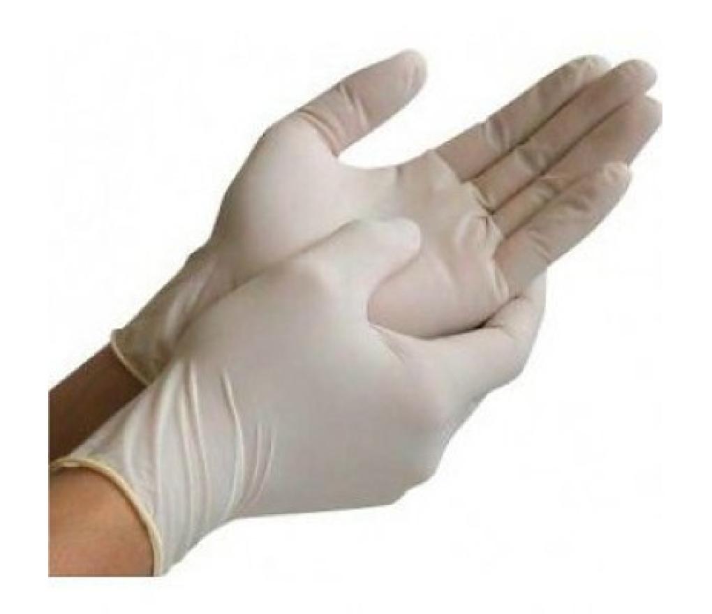 Latex handschoen Medium wit gepoederd doos/100 - Per pak