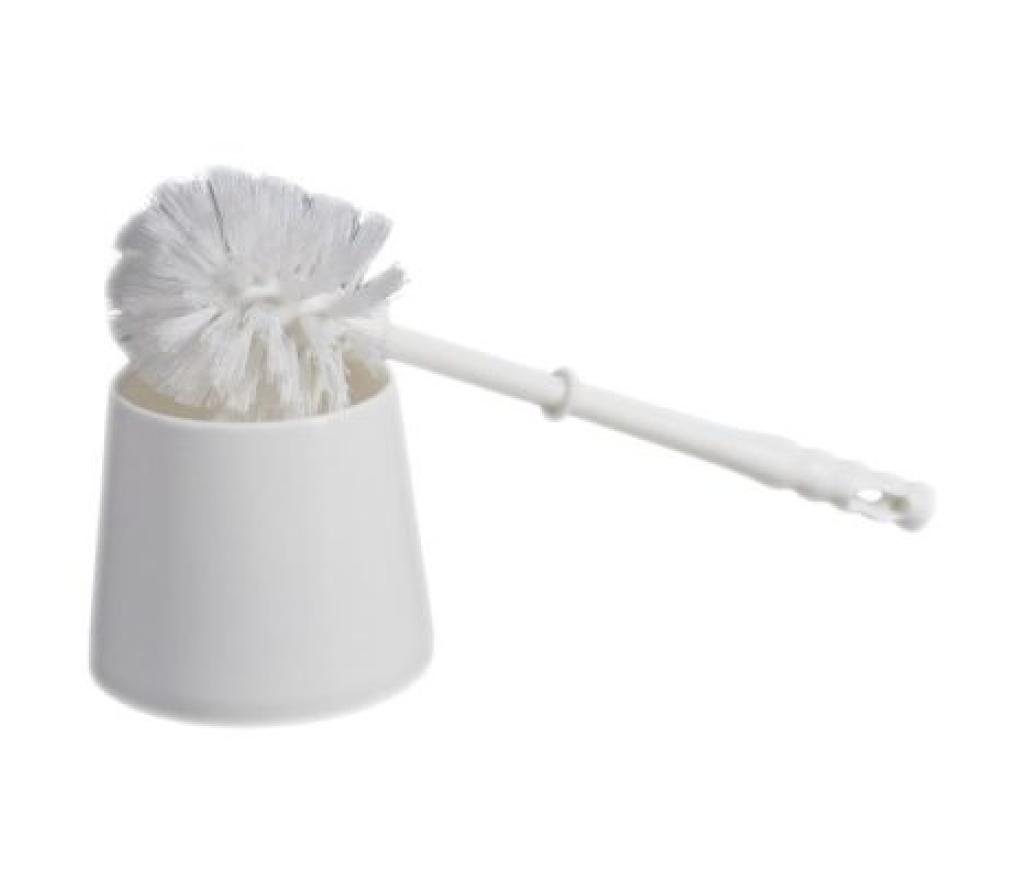 Toiletborstel en houder wit - Per stuk
