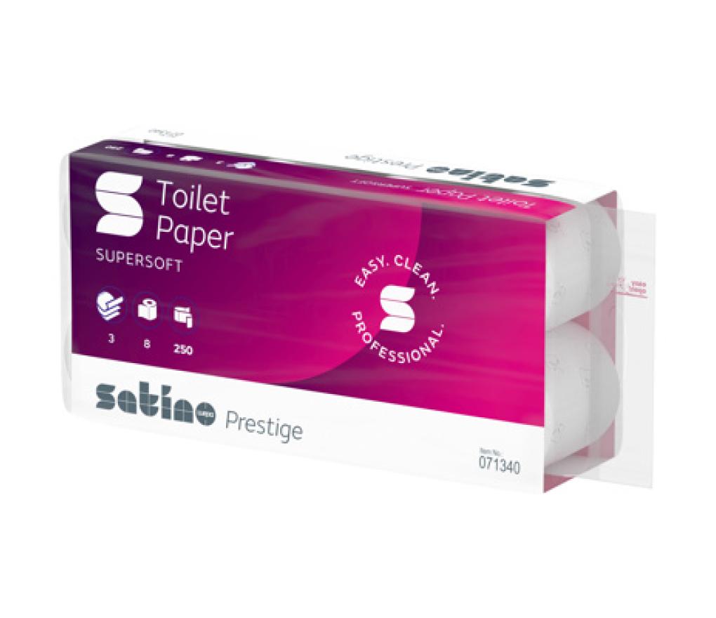 Toiletpapier neutraal supersoft 3-laags 250 vel rollen/64 - Per pak