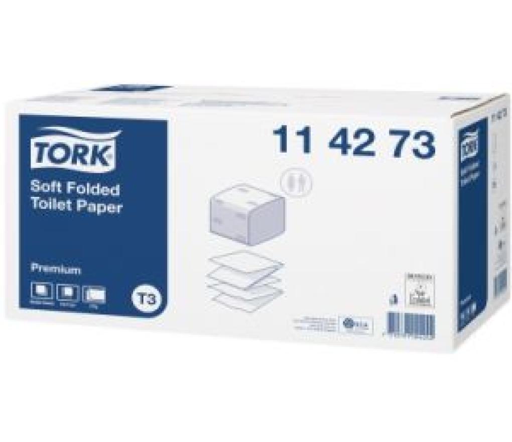 Toiletpapier Tork T3 premium soft gevouwen 2-laags 30 x vel/252 - Per pak