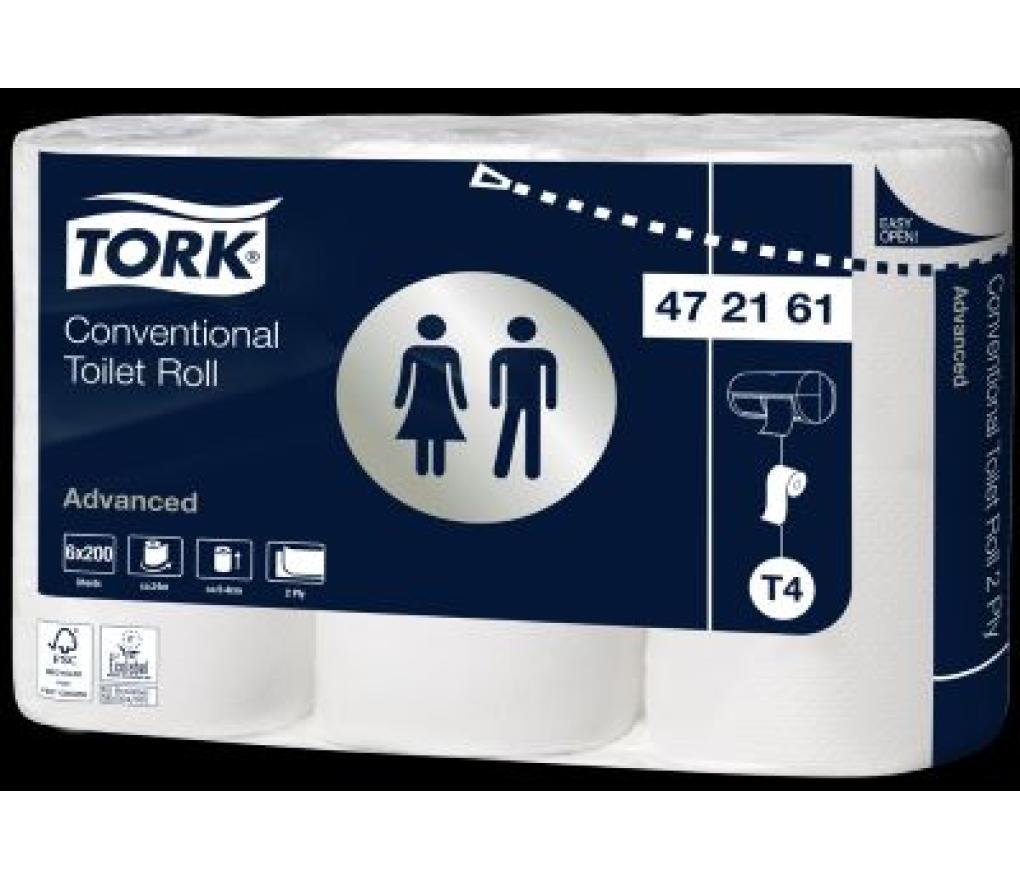 Toiletpapier Tork T4 Advanced 2-laags 200 vel rollen/48 - Per pak