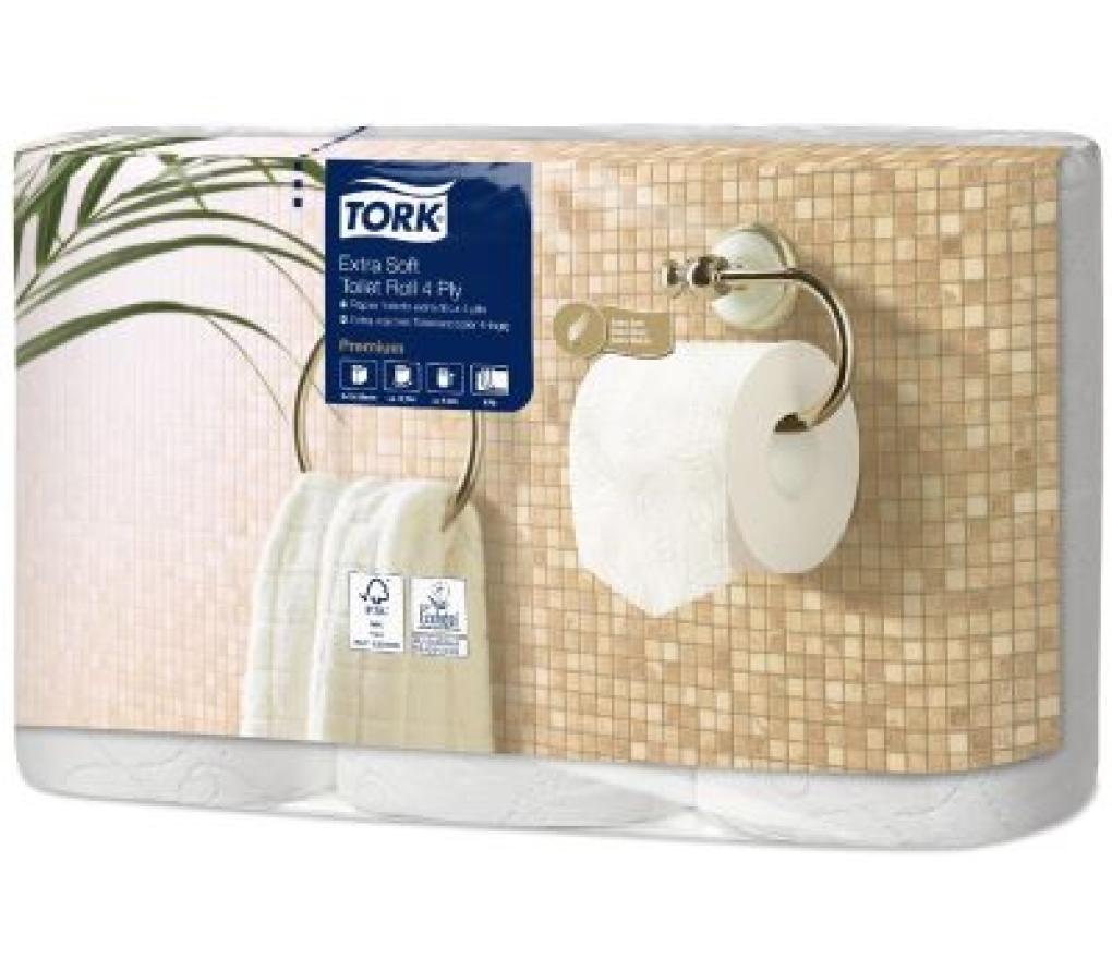 Toiletpapier Tork T4 Extra Soft 4-laags 150 vel pak/6 - Per pak