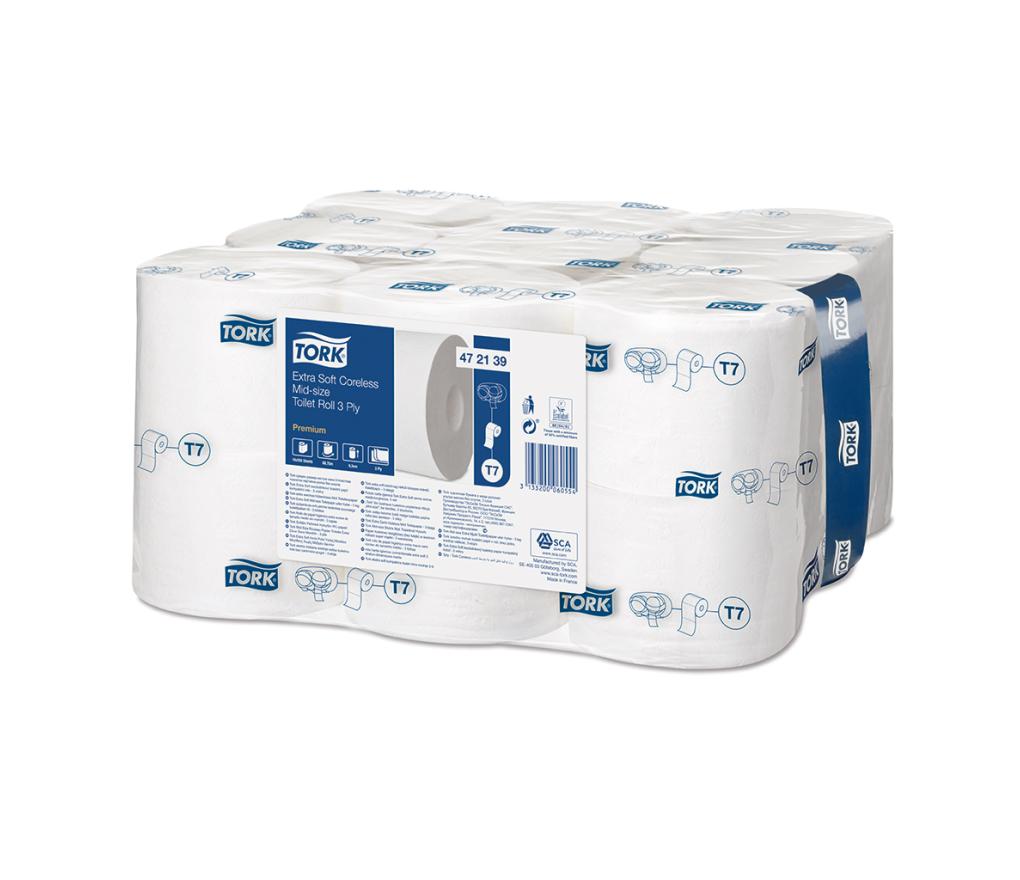 Toiletpapier Tork T7 premium 3 laags 550 cps/rol  18 rol/colis - Per pak