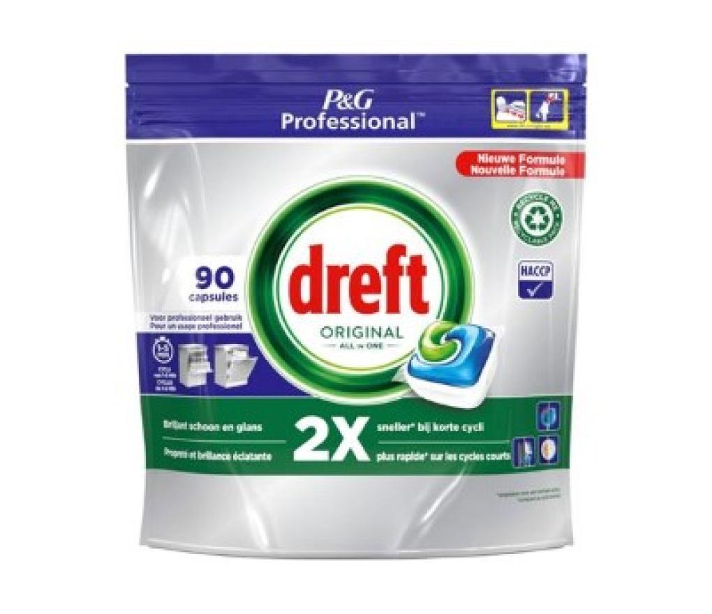 Vaatwastabletten Dreft all-in-one professional zak/90 - Per pak