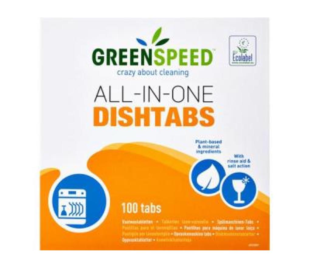Vaatwastabletten Greenspeed all in one doos/100 - Per pak