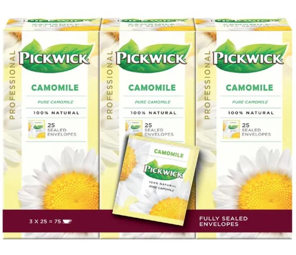 Thee Pickwick Prof Camomile theebuiltjes doos/25 - Per pak