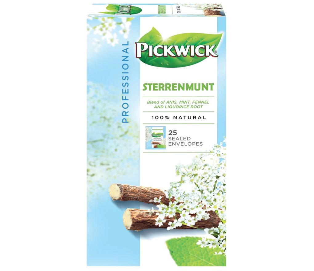 Thee Pickwick Sterrenmunt theebuiltjes doos/25 - Per pak