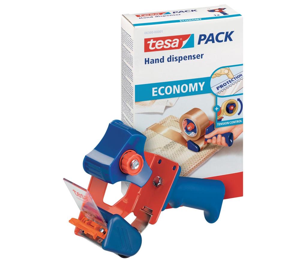 Afroller Tesa economy voor kleefband tot 50 mm blauw - Per stuk