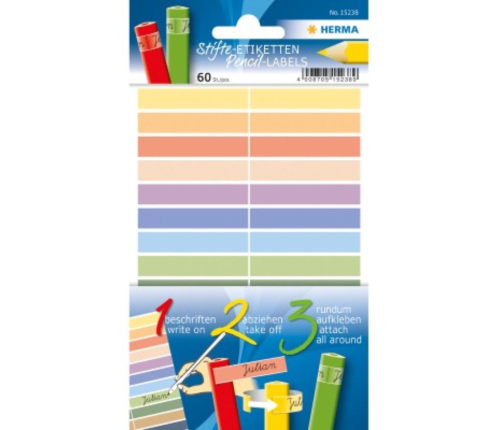 Etiket Herma 15238 voor schrijfgerief 10 x 45 mm blister/60 - Per pak