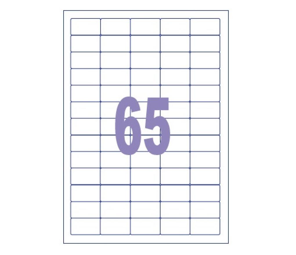 Etiket Kangaro LCI 38,1 x 21,2 mm wit doos/6500 - Per pak