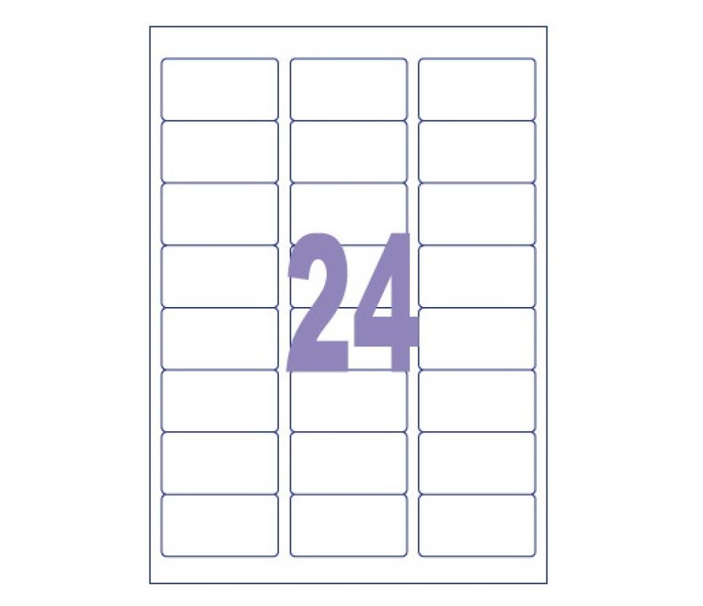 Etiket Kangaro LCI 63,5 x 33,9 mm wit doos/2400 st - Per pak