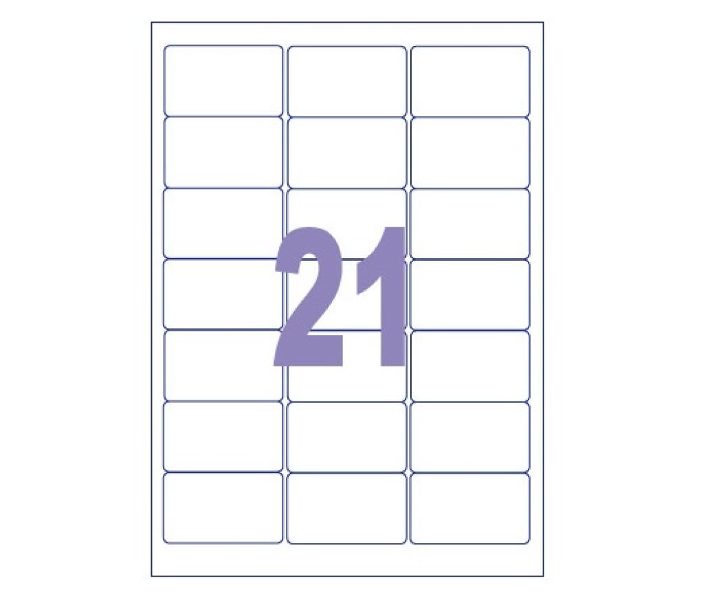 Etiket Kangaro LCI 63,5 x 38,1 mm wit doos/2100 - Per pak