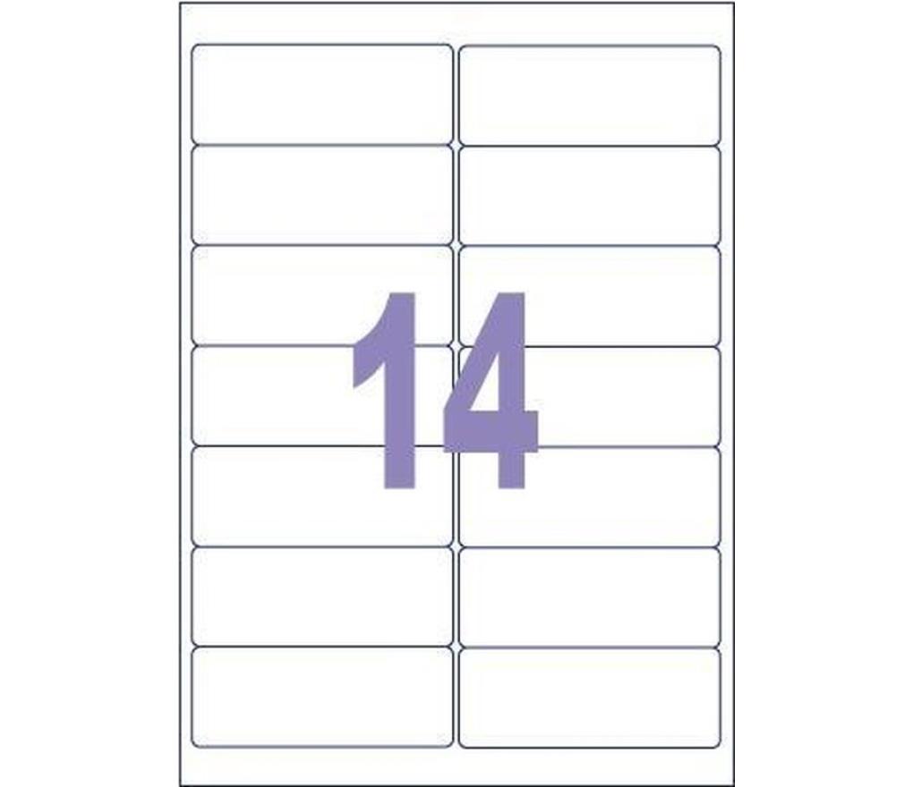 Etiket Kangaro LCI 99,1 x 38,1 mm wit doos/1400 - Per pak