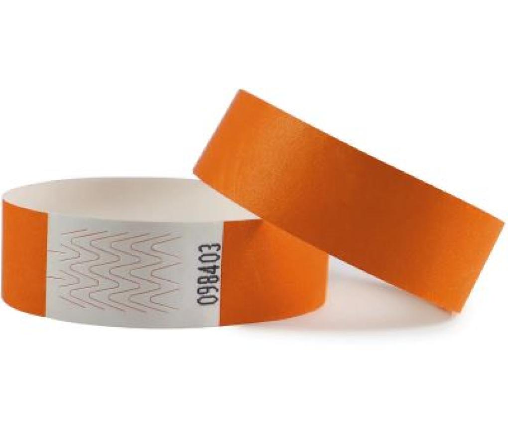 Evenementenbandjes Combicraft tyvek oranje 19 mm pak/100 - Per stuk