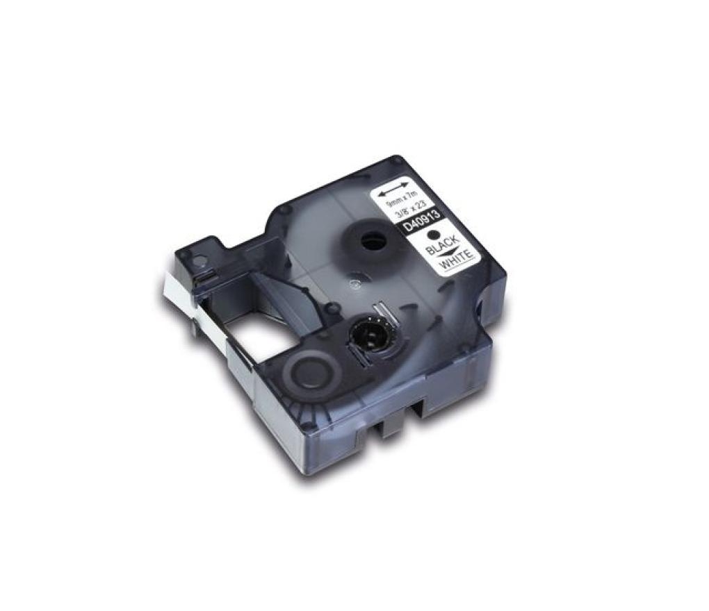 Tape compatible type Dymo D1 9 mm x 7 m 40913 zwart/wit - Per stuk