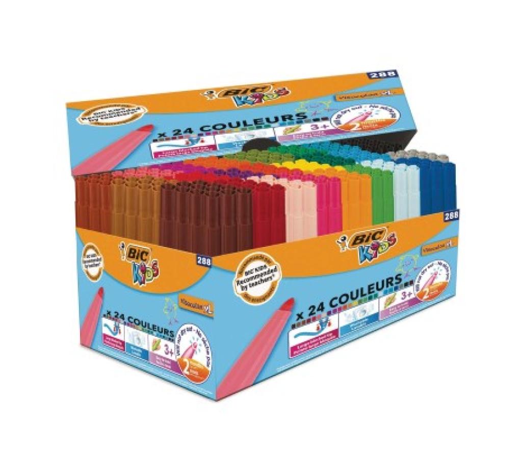 Kleurstiften Bic Kids Visacolor XL class pack/288 - Per pak