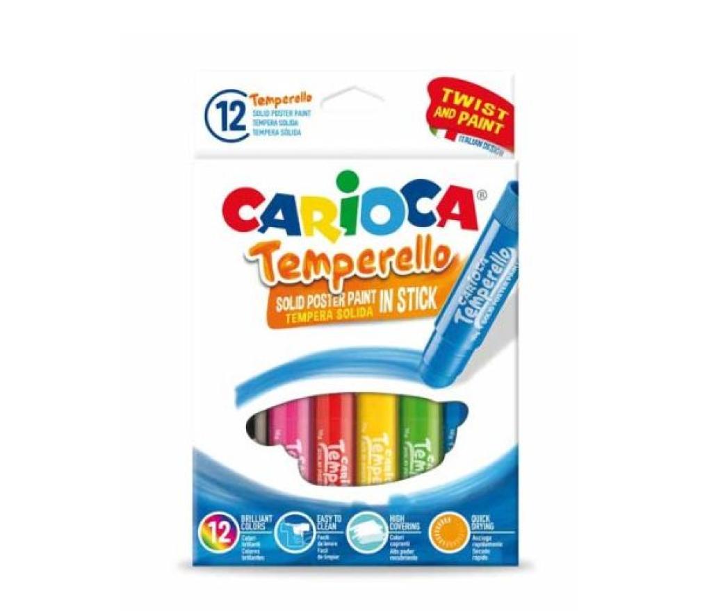 Plakkaatverf in stick Carioca Temperello doos/12 - Per pak