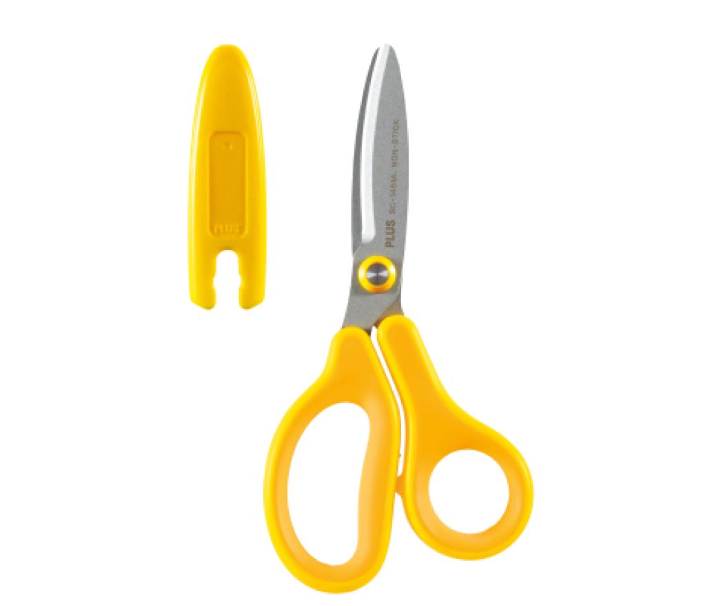 Schaar Plus Convex Fitcut soft grip 14,5 cm linkshandig geel - Per stuk