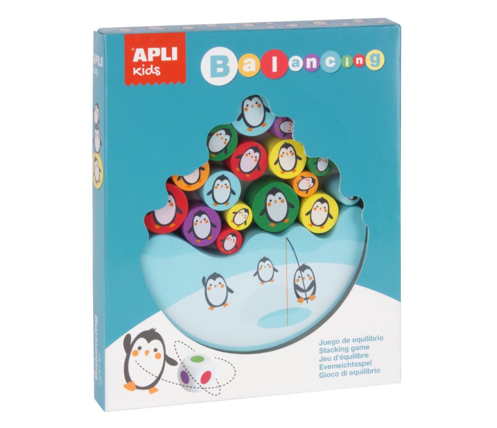 Evenwichtsspel in hout Apli pinguïns stapelen - Per stuk