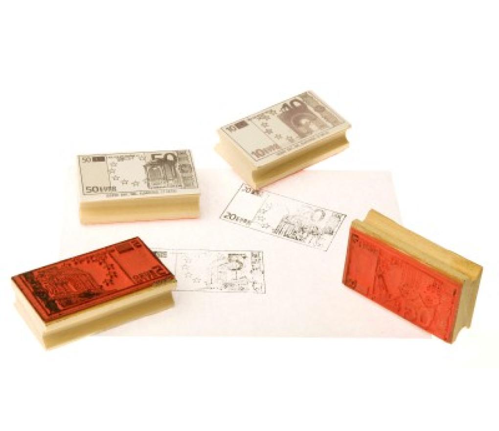 Stempelset eurobriefjes 40 x 75 mm - Per stuk