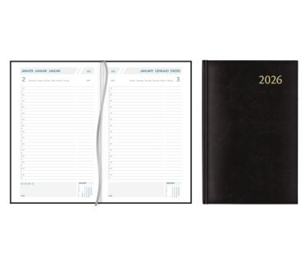 Agenda bureelmodel Daily 140 x 210 mm 1D/1P balacron gewatteerd - Per stuk
