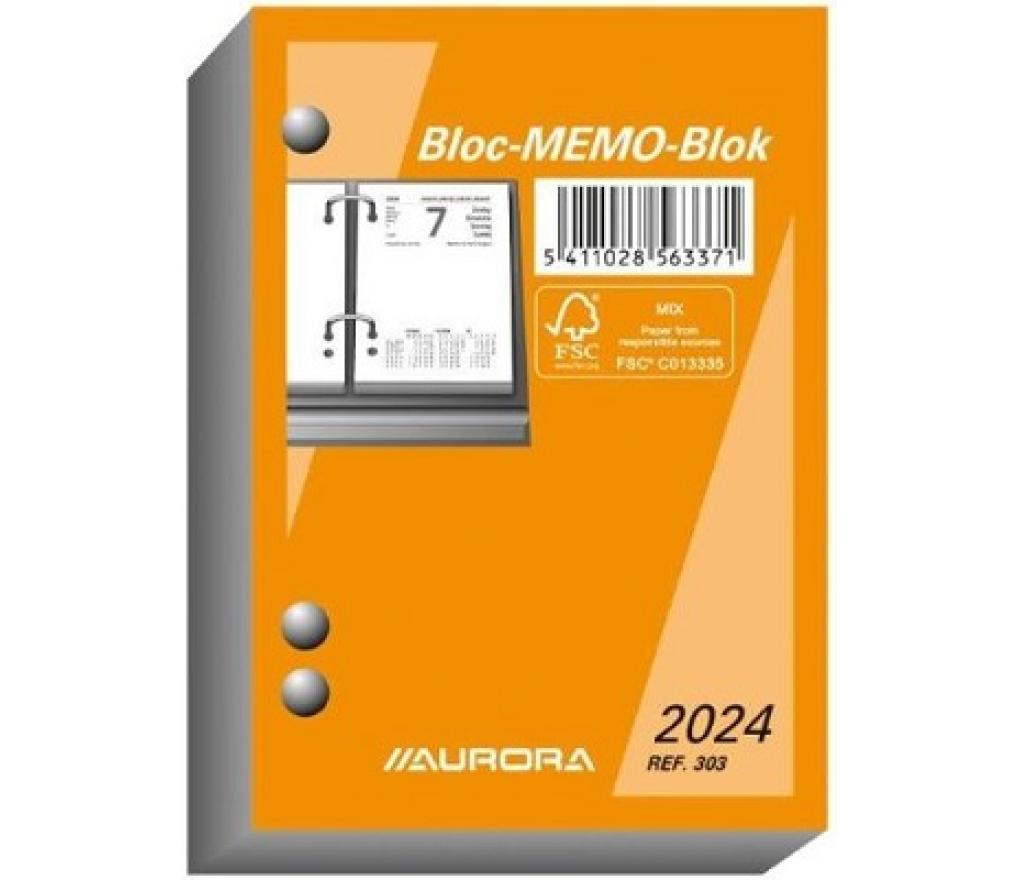 Memoblok omlegkalender 84 x 120 mm meertalig 1D/2P - Per stuk