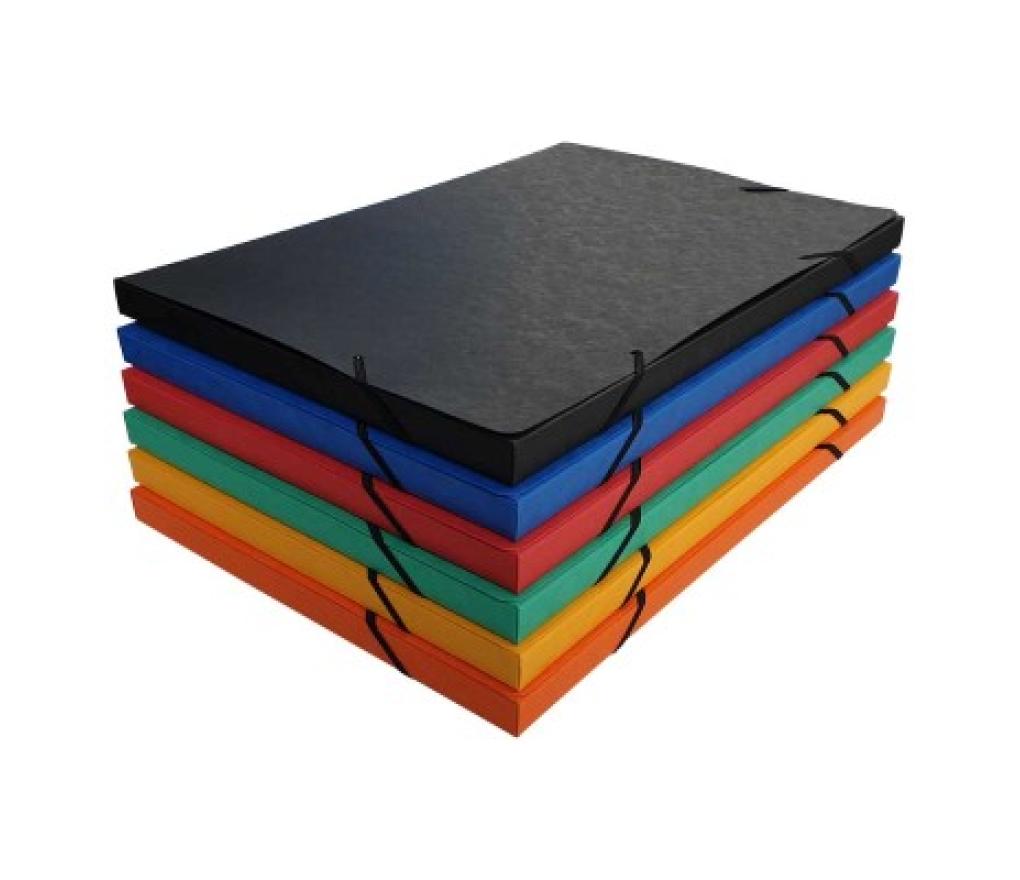 Documentenbox A3 20 mm karton met elastiek assorti - Per stuk