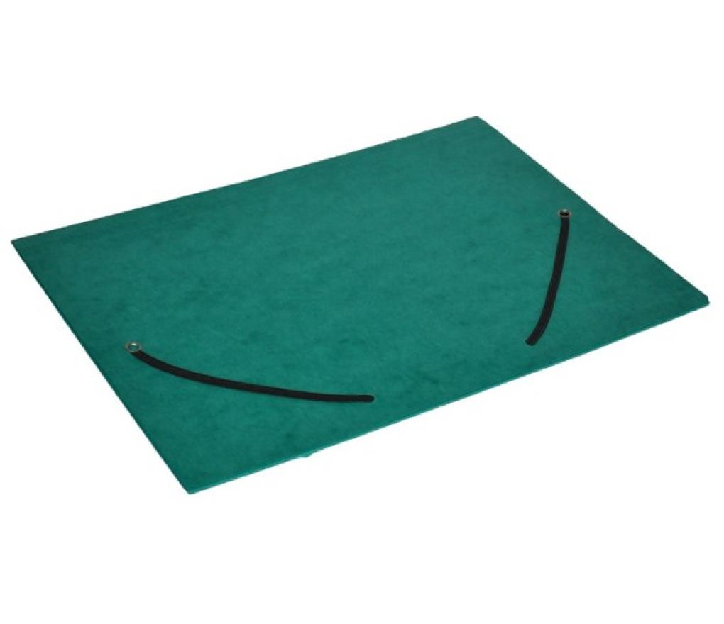 Elastomap 3 kleppen A4 karton groen - Per stuk