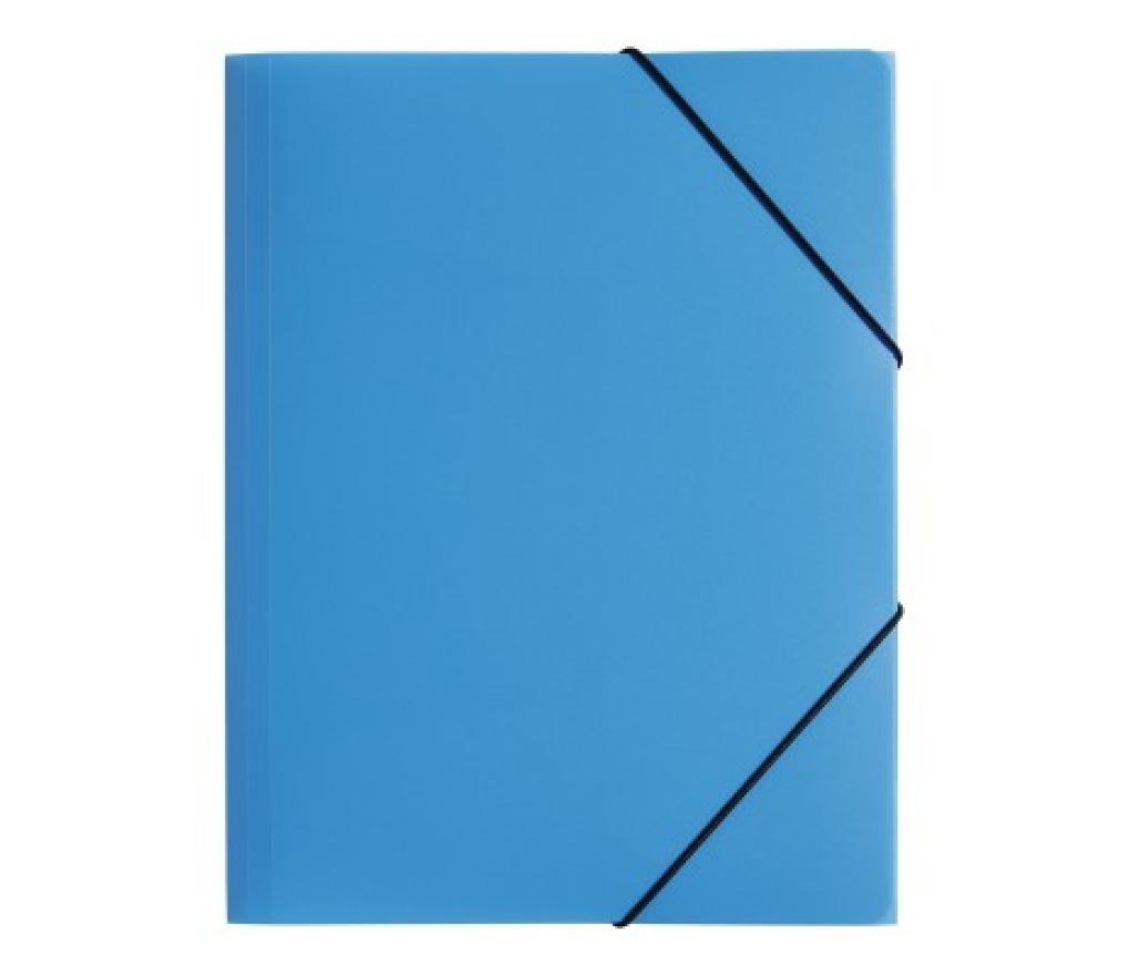 Elastomap 3 kleppen A4 plastic Pagna turkoois - Per stuk