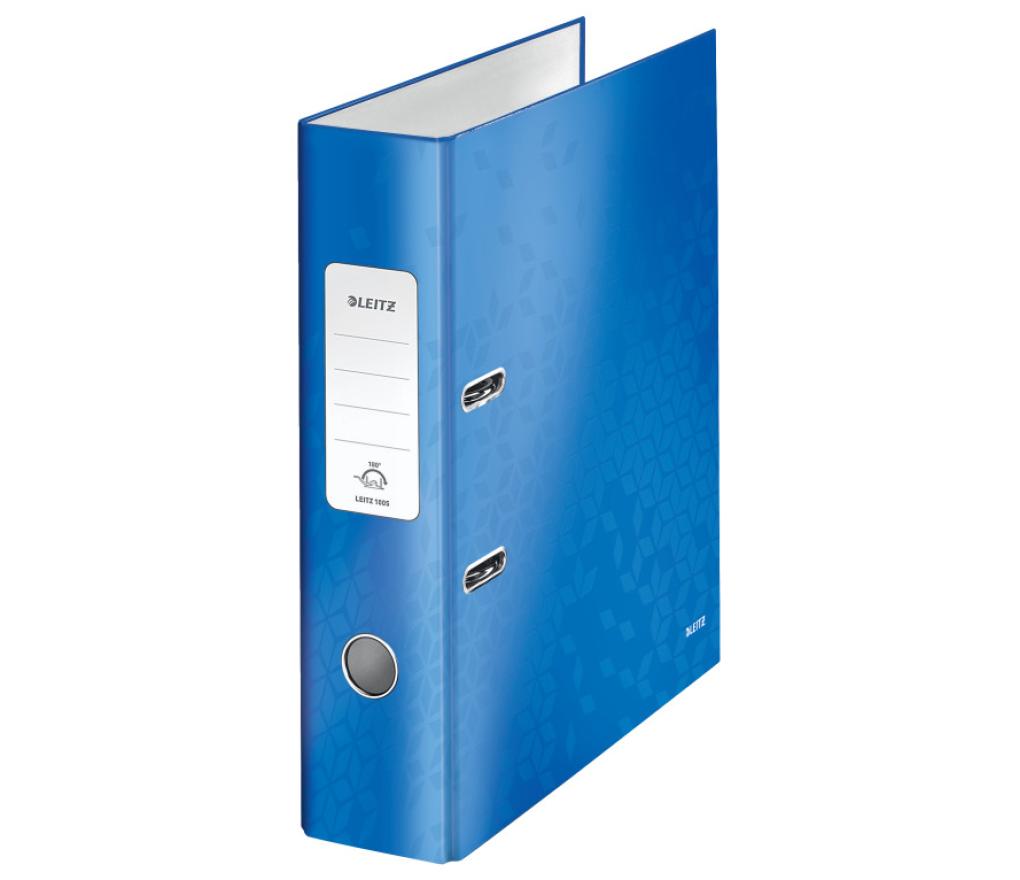 Klasseur A4 karton Leitz 1005 WOW 8 cm blauw - Per stuk