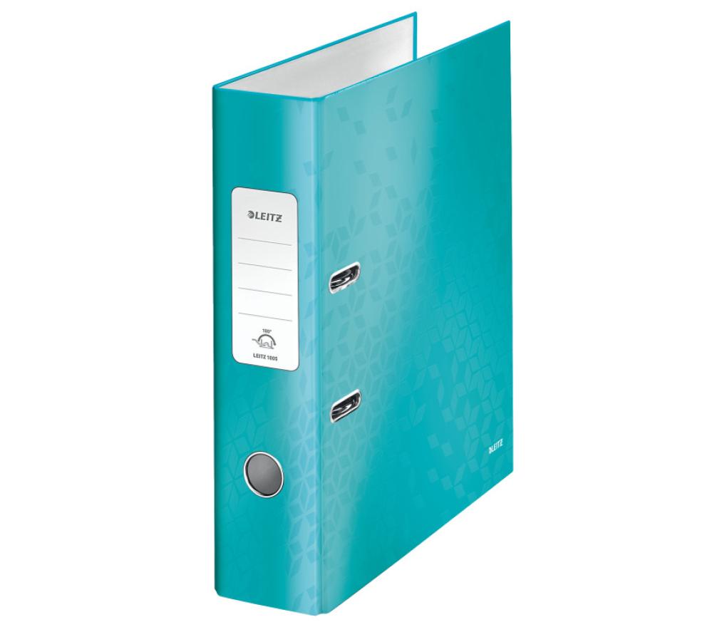 Klasseur A4 karton Leitz 1005 WOW 8 cm ijsblauw - Per stuk