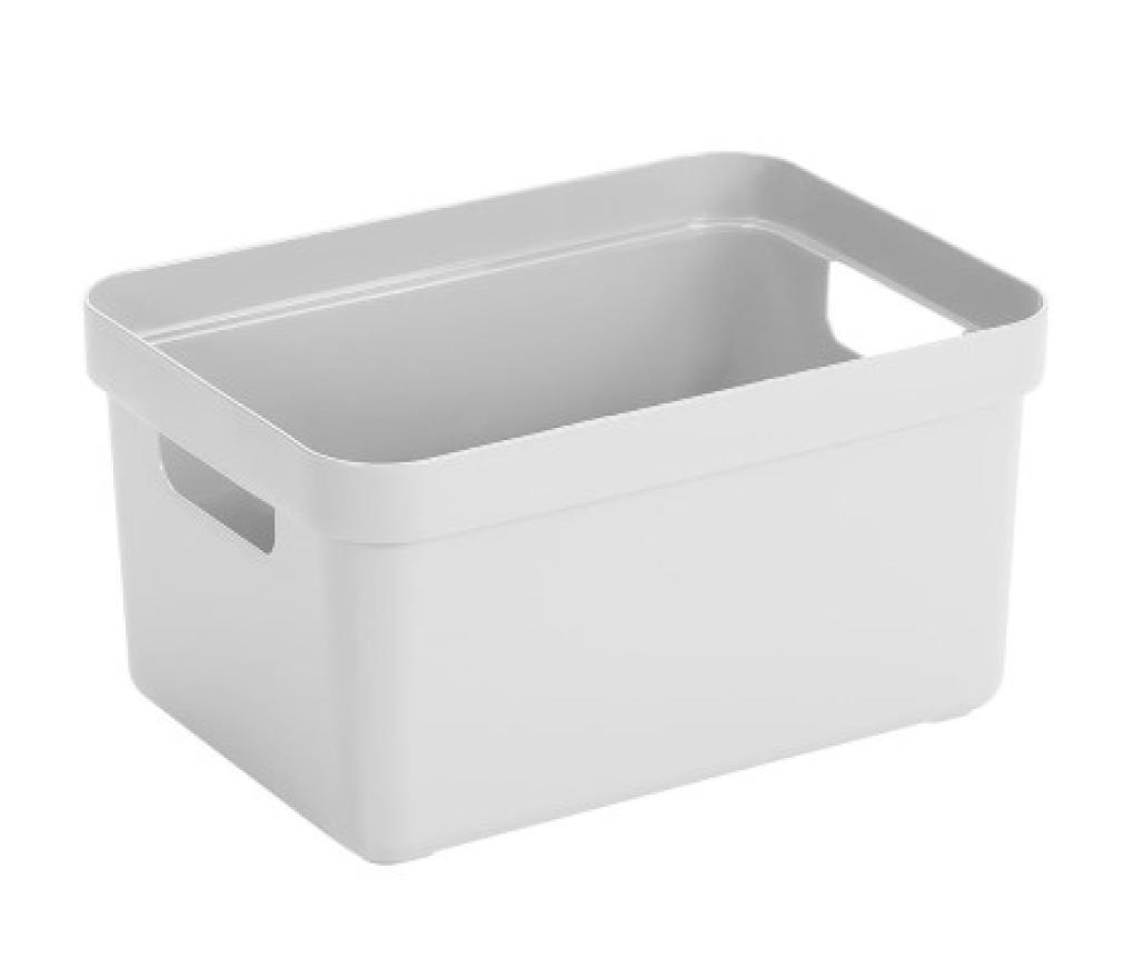Opbergdoos Sunware Sigma home box 5L 25,2 x 17,5 x 12,2 cm wit - Per stuk