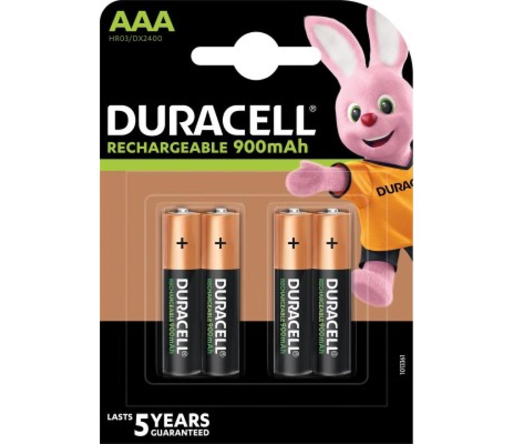 Batterij Duracell herlaadbaar Ultra 900mAh AAA blister/4 - Per pak