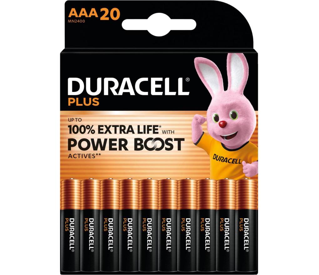 Batterij Duracell Plus 100% LR03 AAA blister/20 - Per pak
