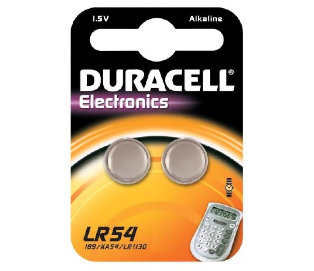 Batterij knoopcel Duracell LR54 1,5V Alkaline blister/2 - Per pak