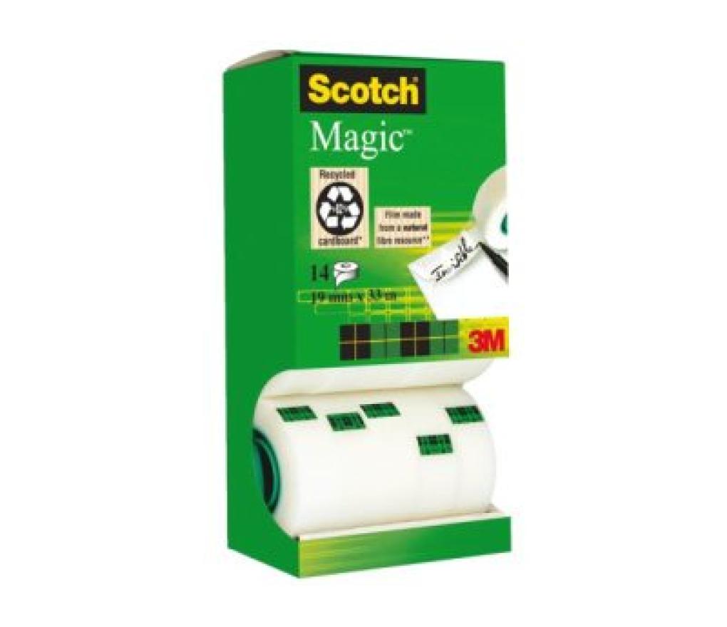 Kleefband Scotch Magic Tape 810 19 mm x 33 m value pack/14 - Per stuk
