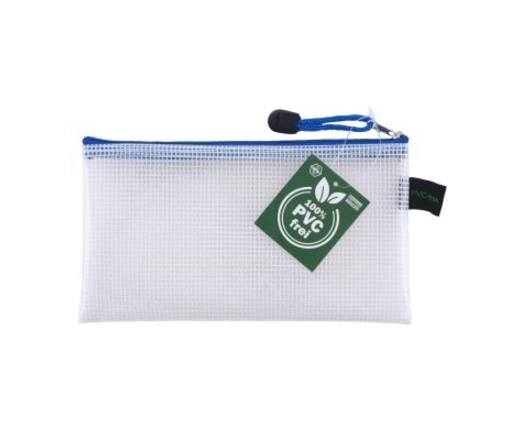 Pennenzak met rits transparant 12 x 22 cm Foldersys zonder PVC - Per stuk