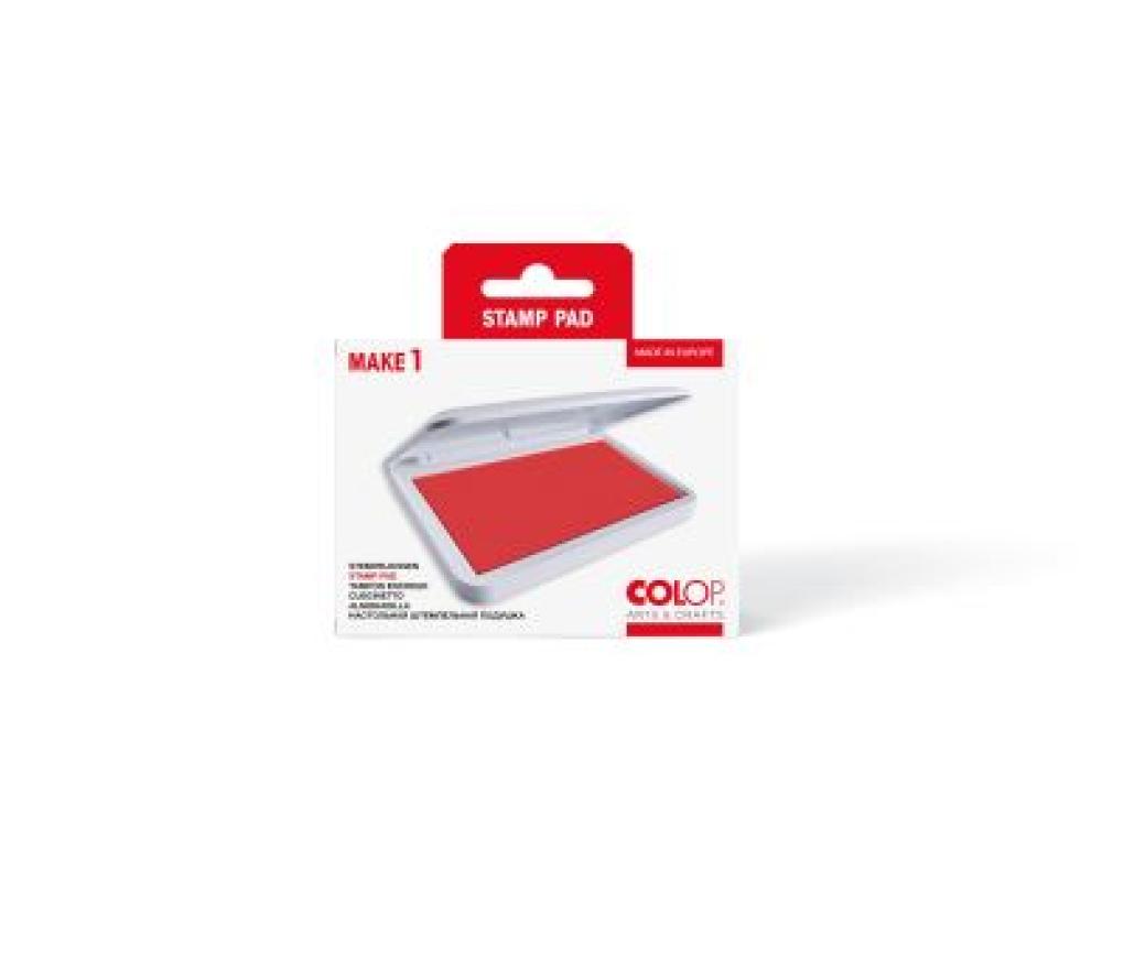 Stempelkussen Colop Make 1 9 x 5 cm waterbasis brave red - Per stuk
