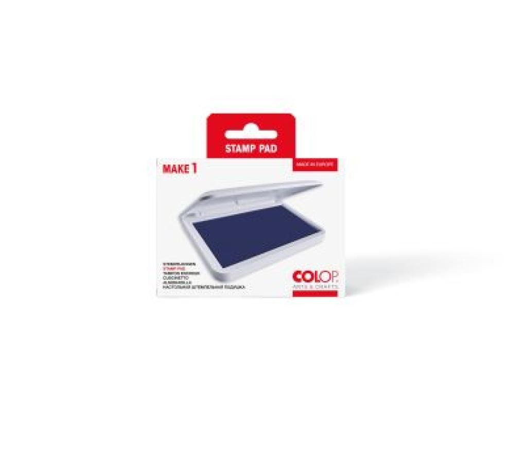 Stempelkussen Colop Make 1 9 x 5 cm waterbasis noble blue - Per stuk