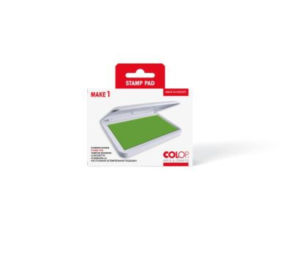 Stempelkussen Colop Make 1 9 x 5 cm waterbasis smooth green - Per stuk