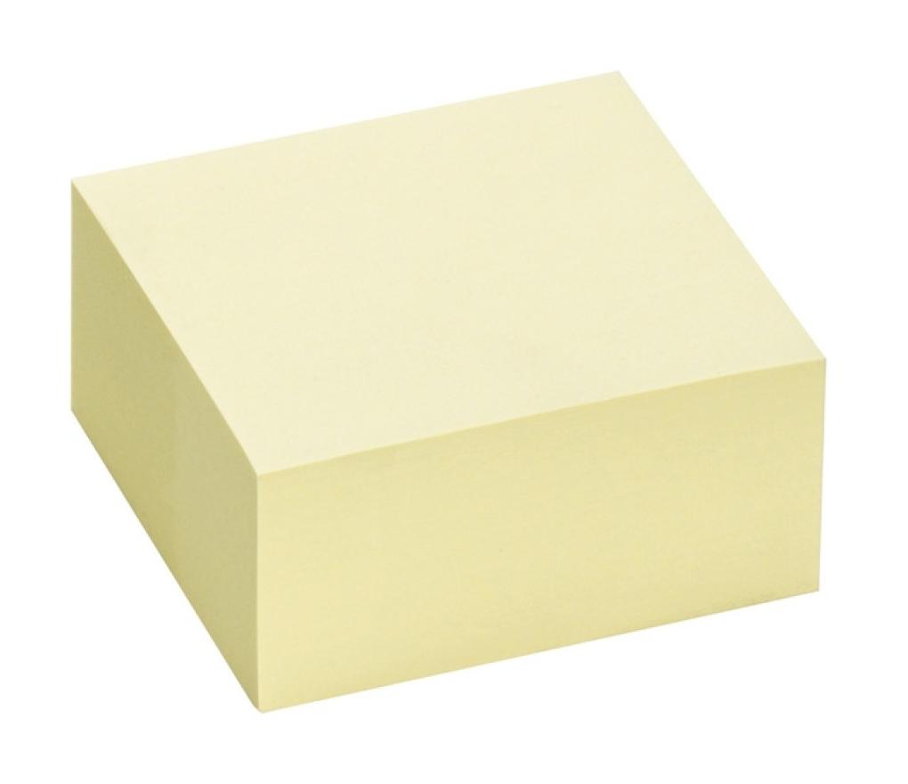 Memonotes 76 x 76 mm kubus geel vel/400 - Per stuk